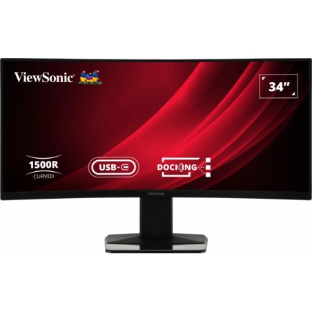 ViewSonic VG3419C 34" UWQHD Curved Docking Monitor - Ultimate Performance & Connectivity